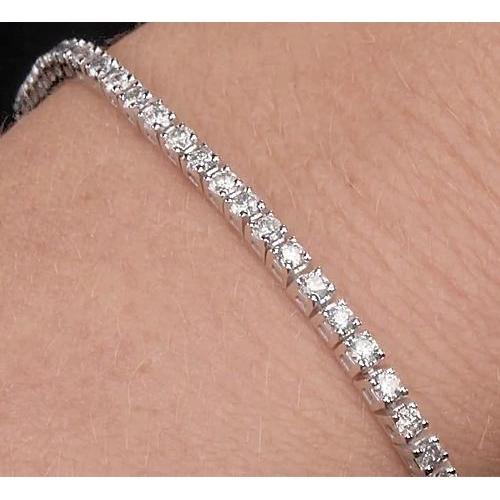 Tennis Armband Natürlich Diamant 8 Karat Prong Damen Weißgold Schmuck 