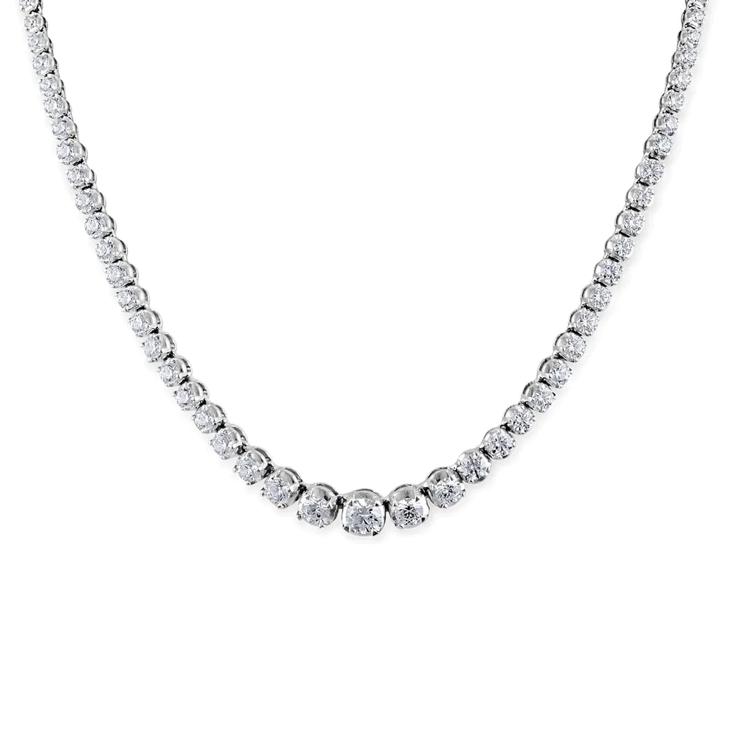 Tennis-Diamant-Halskette für Frauen b