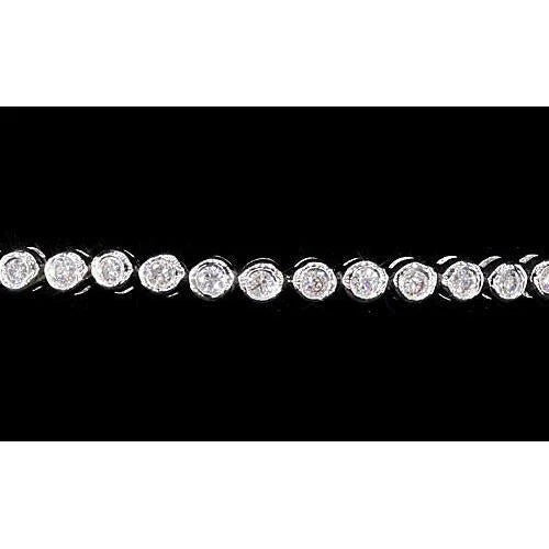 Tennis Echt Diamant Armband 4 Karat Lünette Set Schmuck 