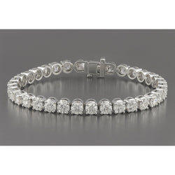 Tennisarmband aus 24 Karat echtem Aus der Erde Abgebauter Natürlicher Diamant