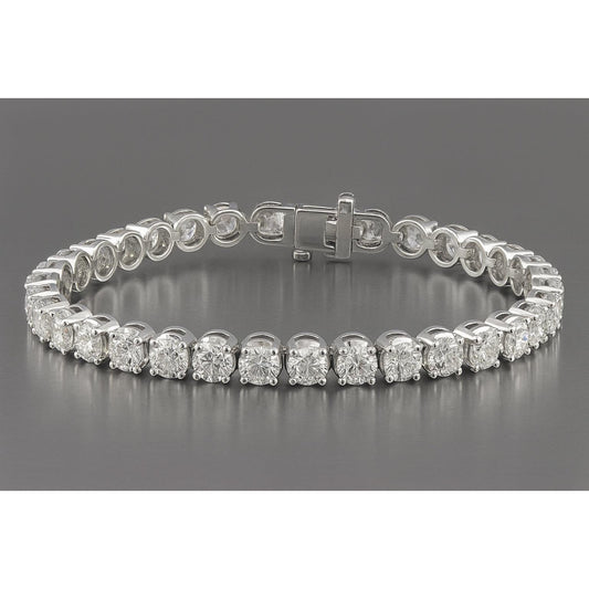 Tennisarmband aus 24 Karat echtem Aus der Erde Abgebauter Natürlicher Diamant