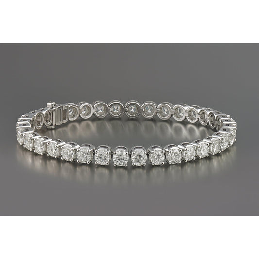 Tennisarmband aus 24 Karat echtem Aus der Erde Abgebauter Natürlicher Diamant