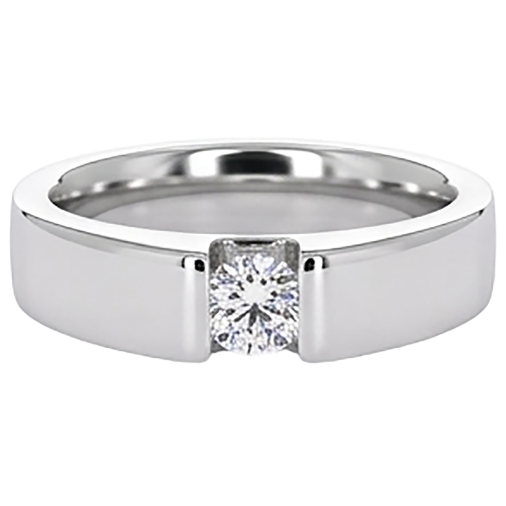 Tension Set Echtdiamant Herrenring 1 Karat Schmuck
