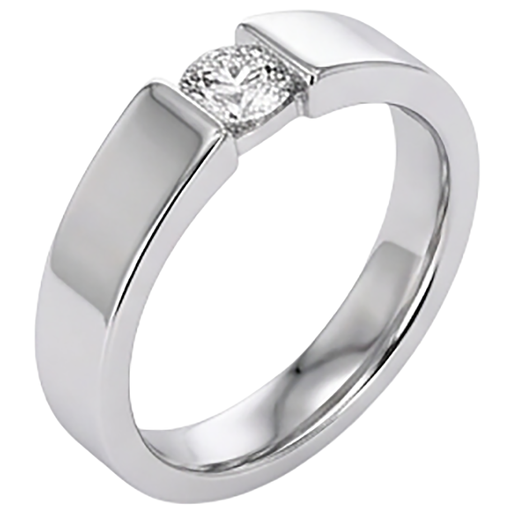 Tension Set Echtdiamant Herrenring 1 Karat Schmuck