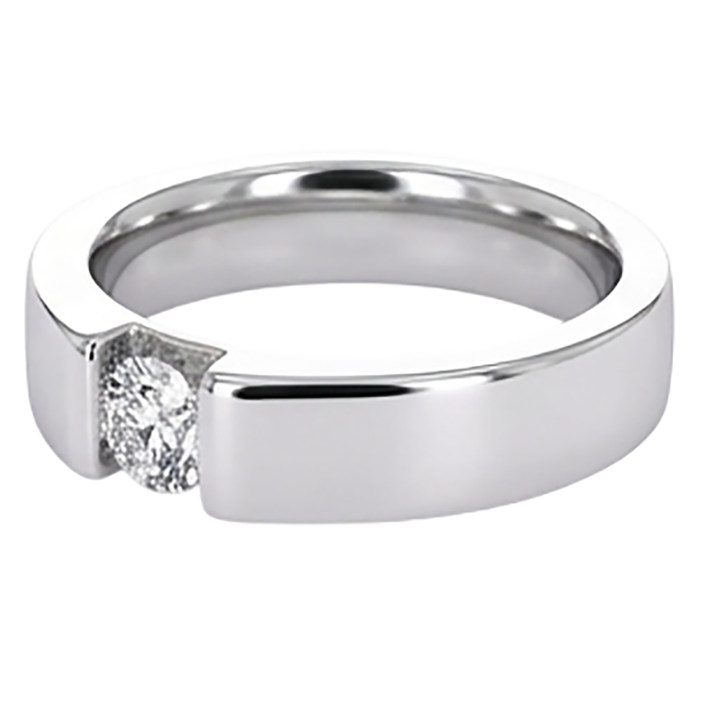 Tension Set Echtdiamant Herrenring 1 Karat Schmuck