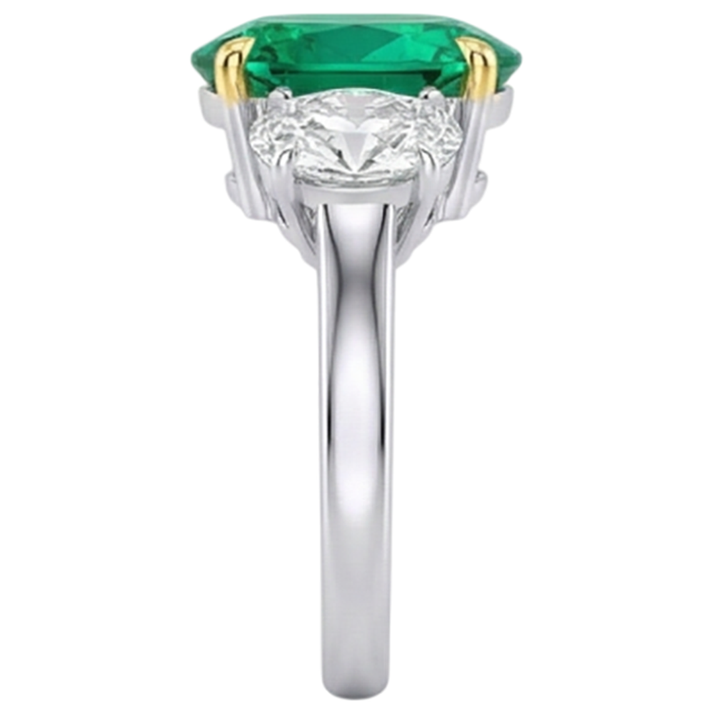 Feiner Farbstein-Ring 4 Karat – Draufsicht