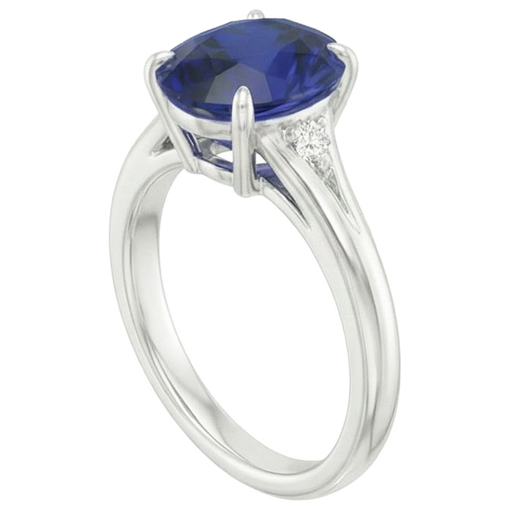 echter oval diamant 2.75Karat ring Seitenansicht