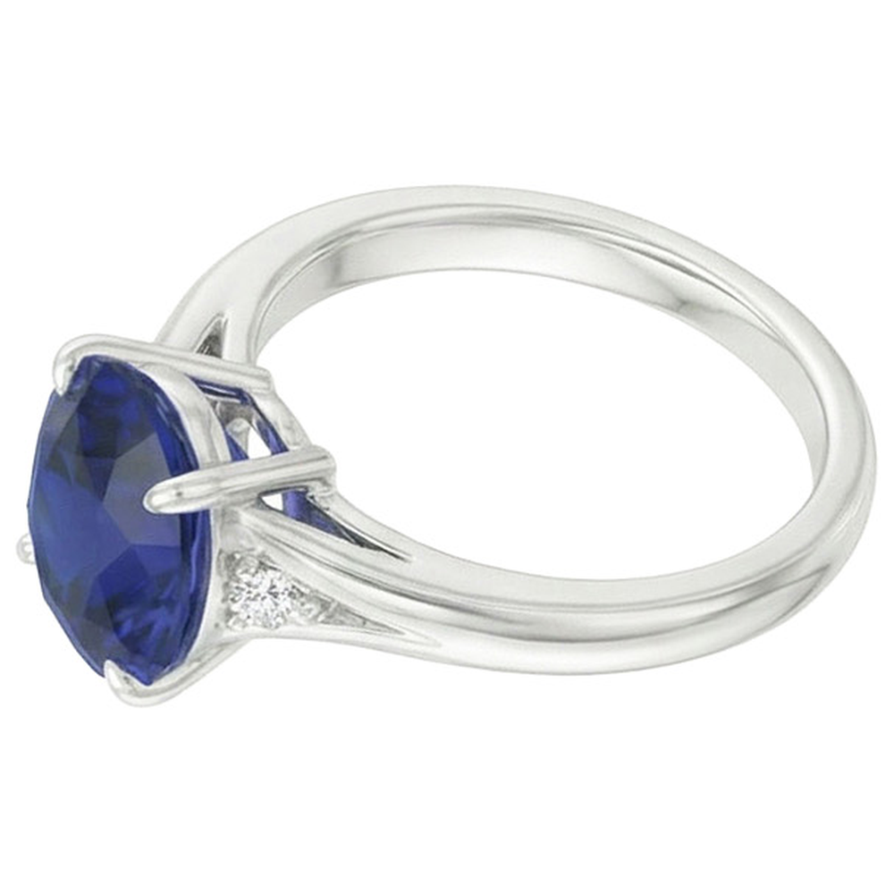 echter oval diamant 2.75Karat ring Draufsicht