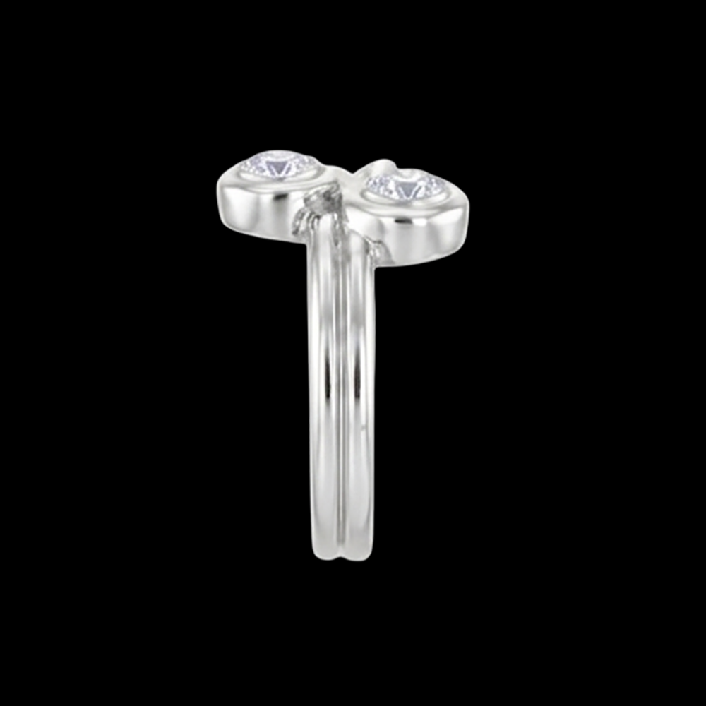 Toi et Moi 1 Karat Echt Aus der Erde Abgebauter Natürlicher Diamant Knoten Stil Hochzeit Verlobungsring