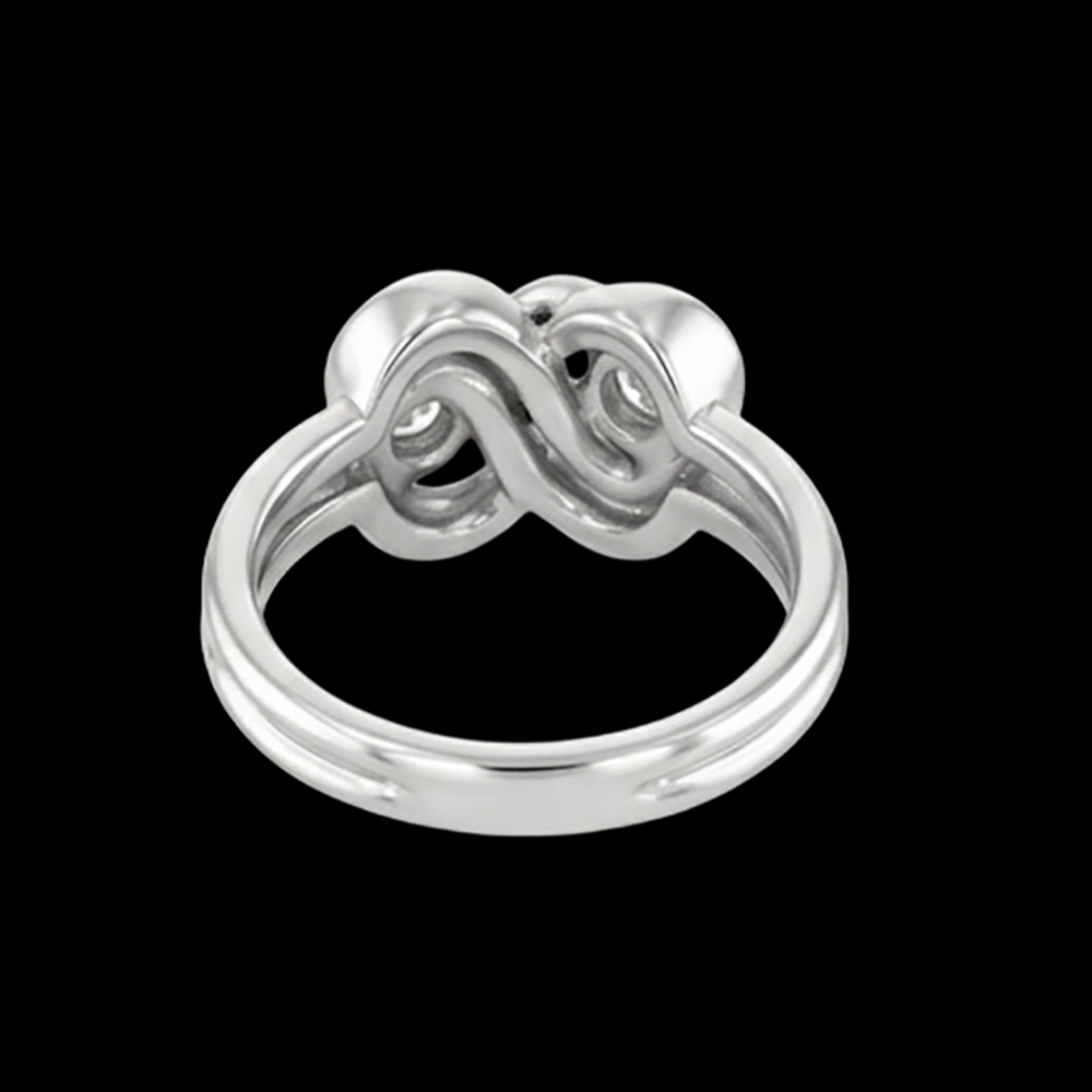 Toi et Moi 1 Karat Echt Aus der Erde Abgebauter Natürlicher Diamant Knoten Stil Hochzeit Verlobungsring