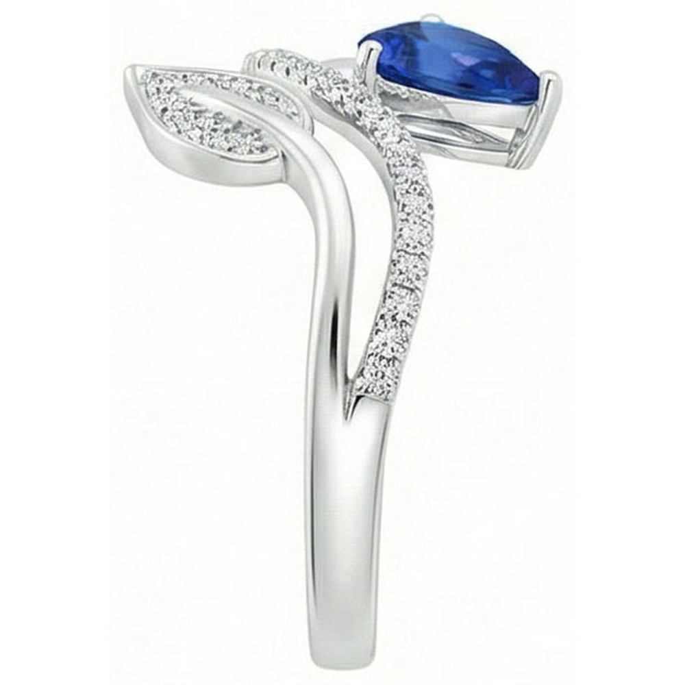 echter round diamant 4Karat ring Profilansicht