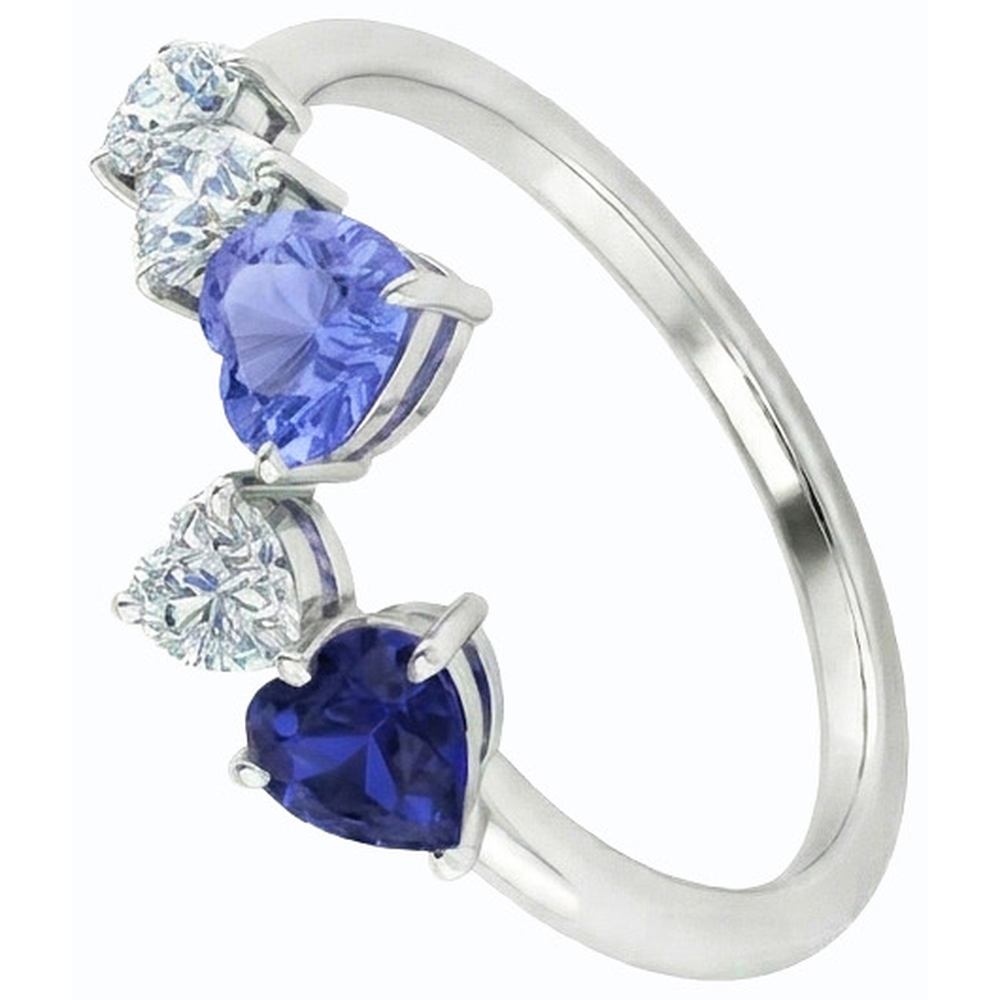 echter heart diamant 3.50Karat ring Detailansicht