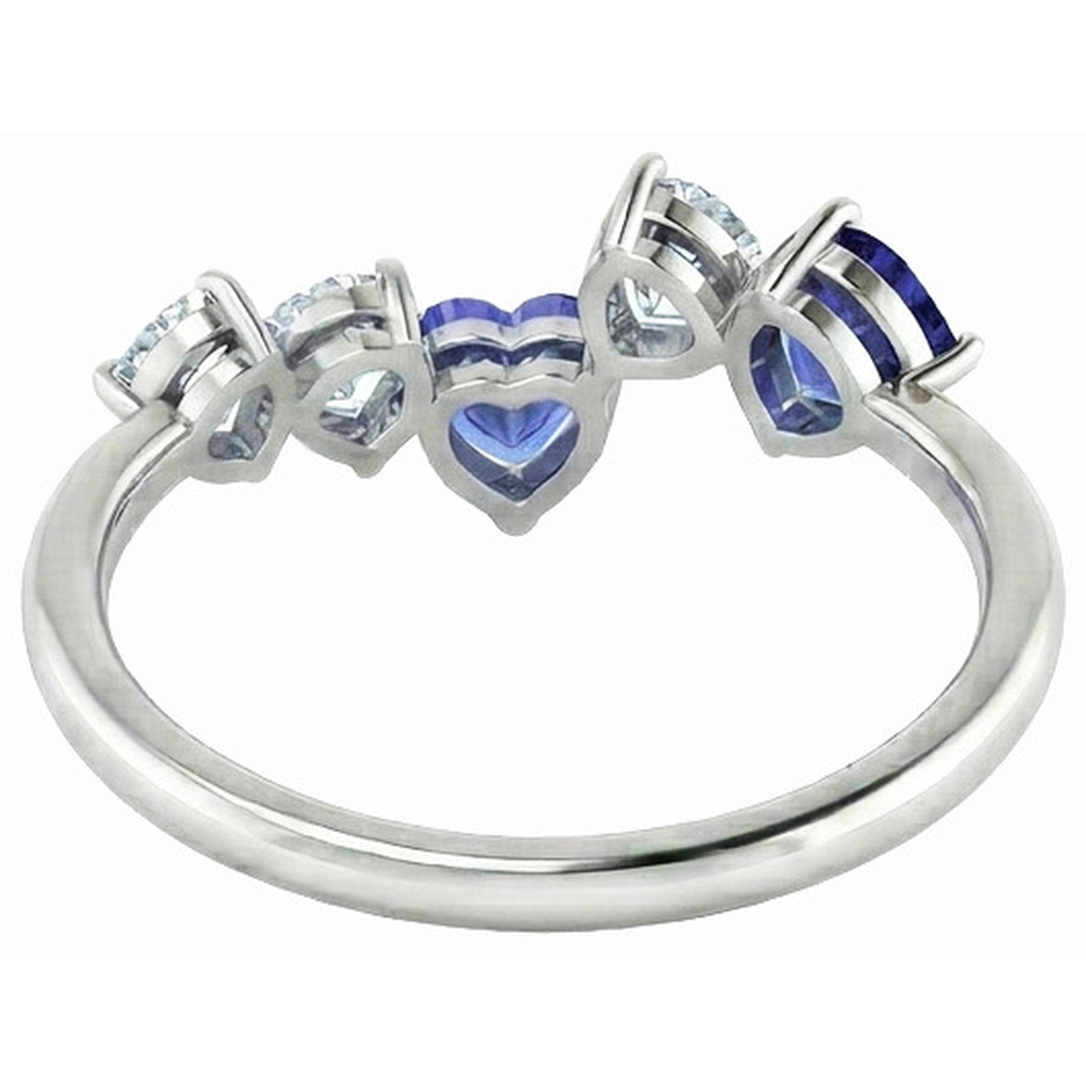 echter heart diamant 3.50Karat ring Draufsicht