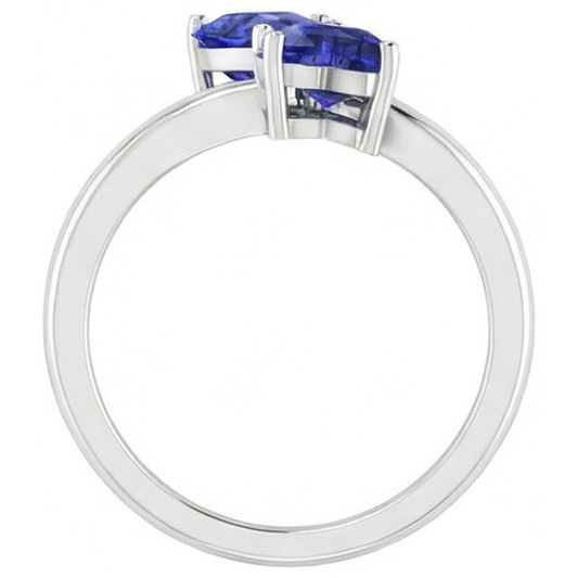 echter heart diamant 1.50Karat ring Seitenansicht