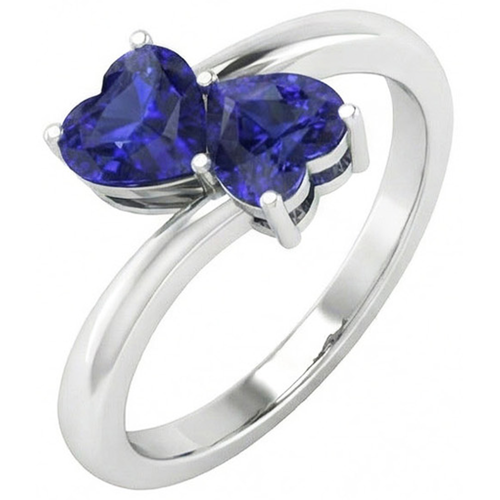 echter heart diamant 1.50Karat ring Draufsicht