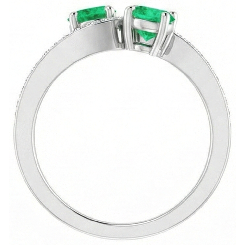 echter round smaragd 2.60Karat ring Band Detail