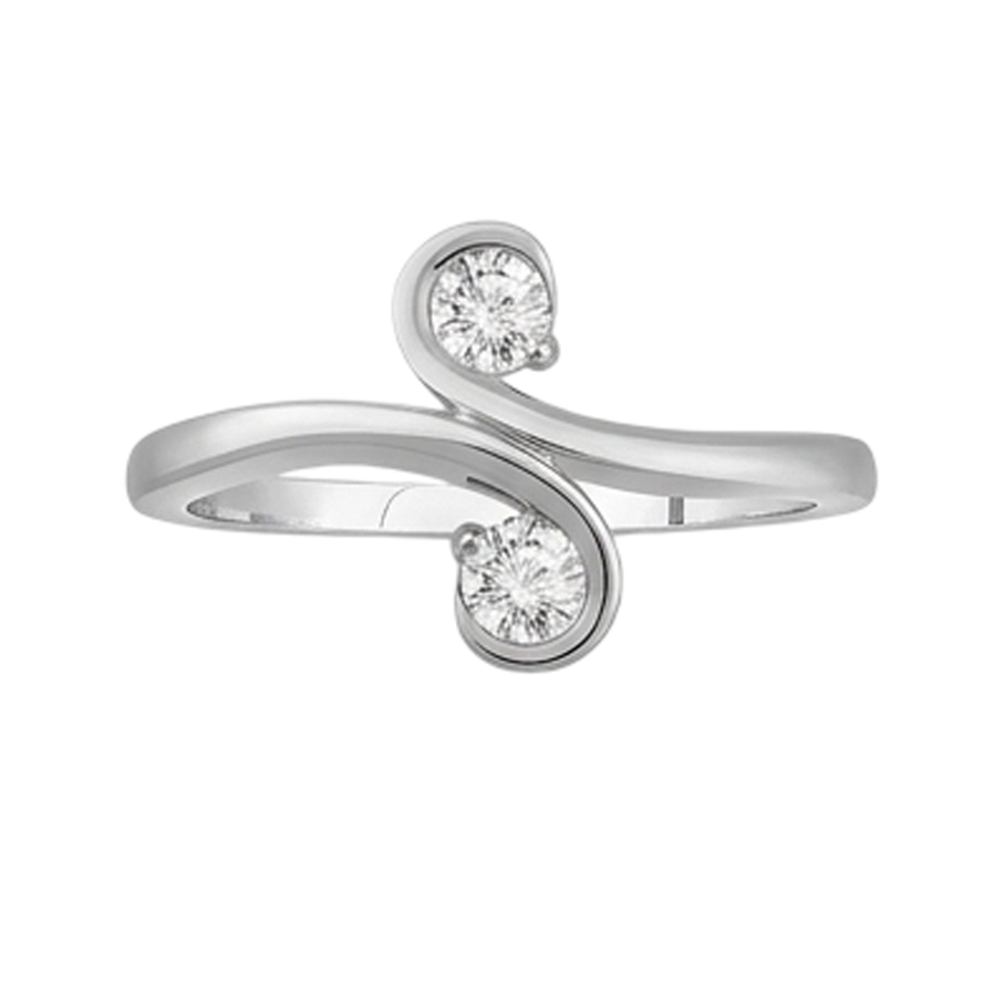 Toi et Moi Zwei-Stein-Aus der Erde Abgebauter Natürlicher Diamant-Verlobungsring 1 Karat