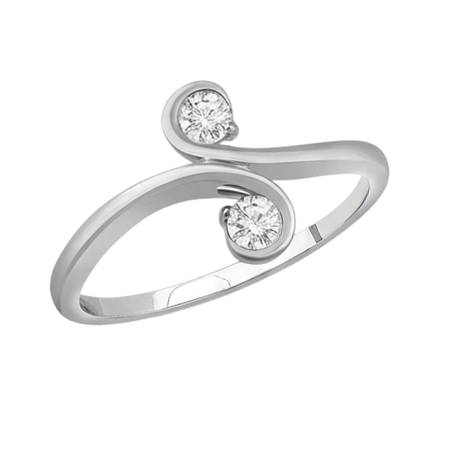 Toi et Moi Zwei-Stein-Aus der Erde Abgebauter Natürlicher Diamant-Verlobungsring 1 Karat