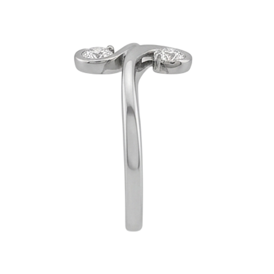 Toi et Moi Zwei-Stein-Aus der Erde Abgebauter Natürlicher Diamant-Verlobungsring 1 Karat