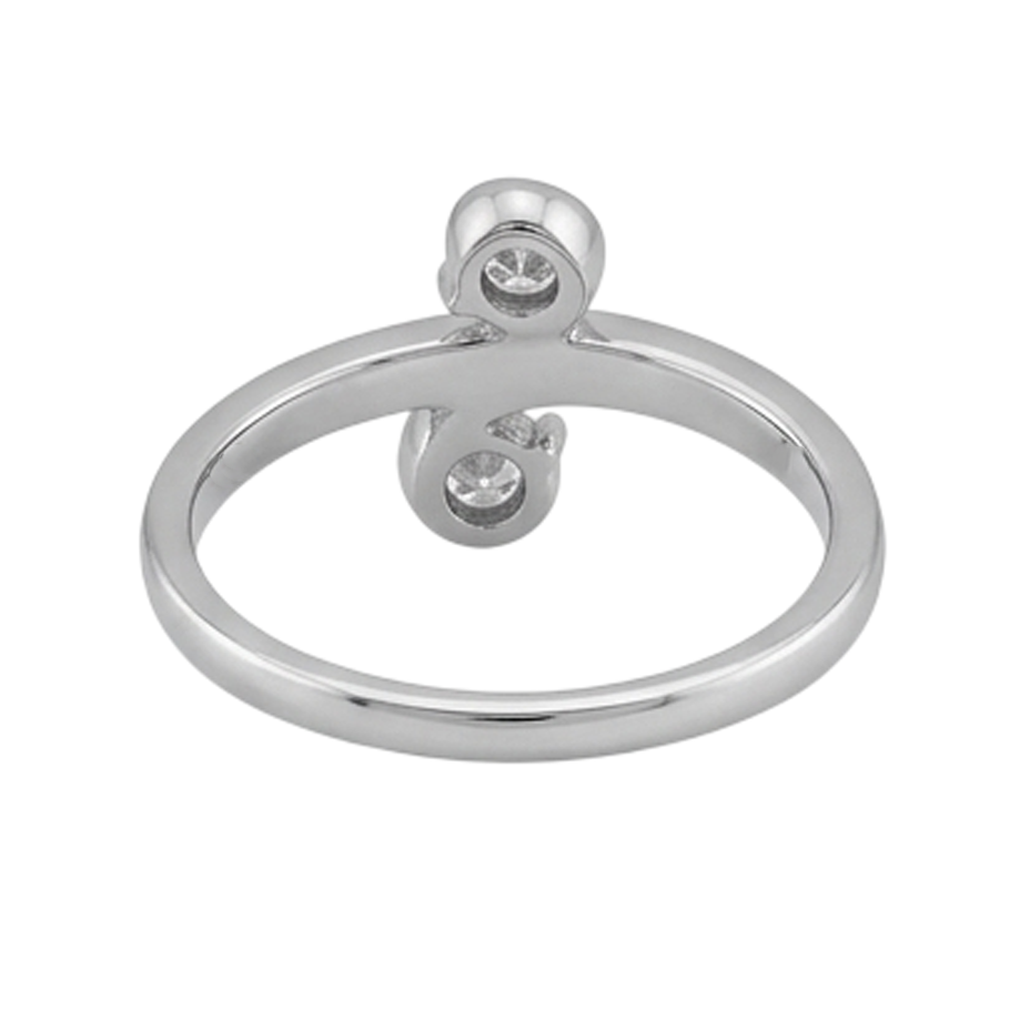 Toi et Moi Zwei-Stein-Aus der Erde Abgebauter Natürlicher Diamant-Verlobungsring 1 Karat