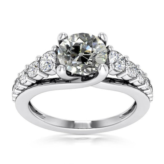 Trauring rund alter Bergmann Echt Diamanten Krappenset 5.75 Karat