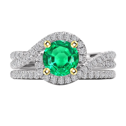 Authentischer Smaragd Schmuckstein-Ring 2,50 Karat – 14 Karat