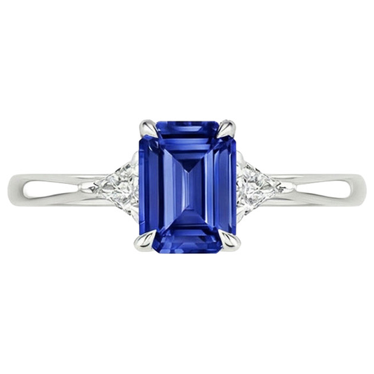 echter trillion diamant 3.25Karat ring Profilansicht
