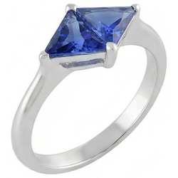 Trillion Cut Saphir Edelstein Ring 2 Karat Damen Schmuck Gold
