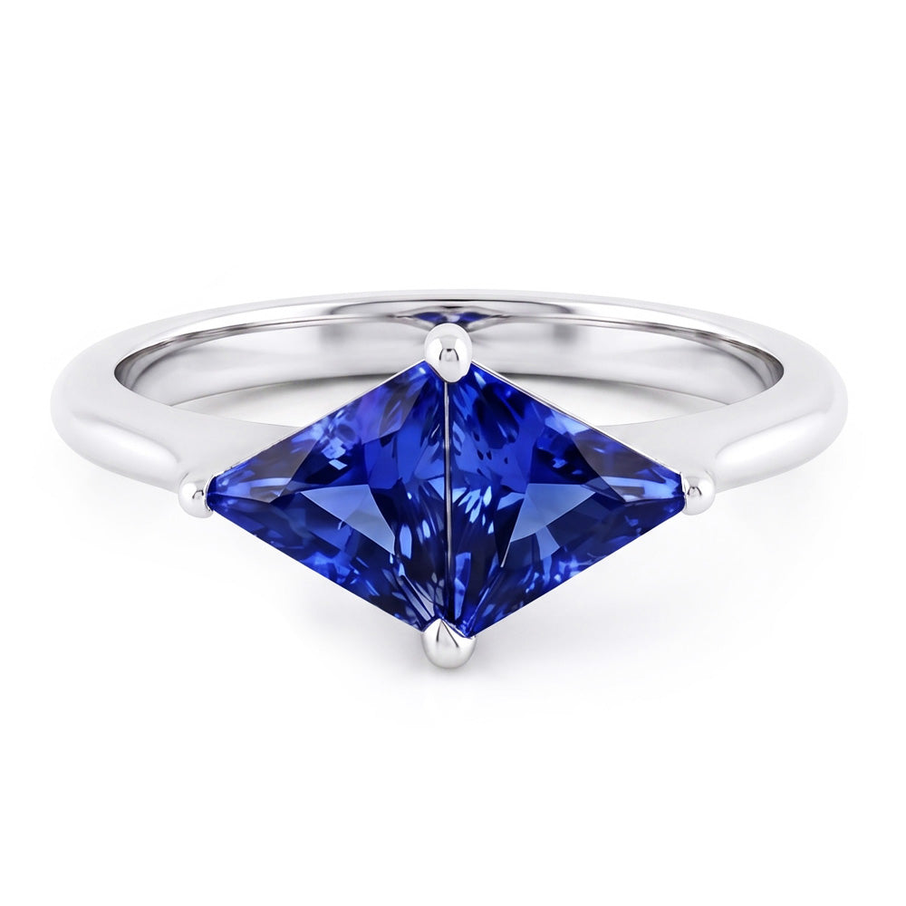 Trillion Cut Saphir Edelstein Ring 2 Karat Damen Schmuck Gold