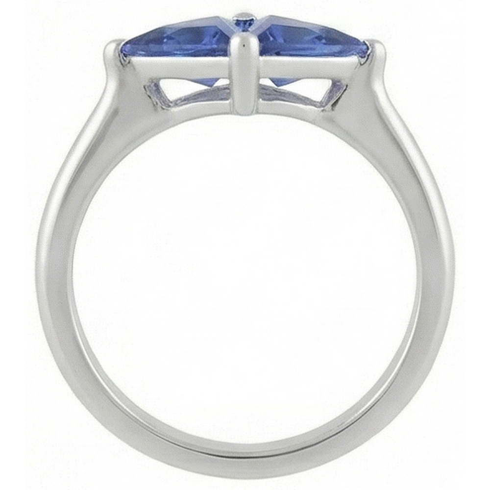 Trillion Cut Saphir Edelstein Ring 2 Karat Damen Schmuck Gold