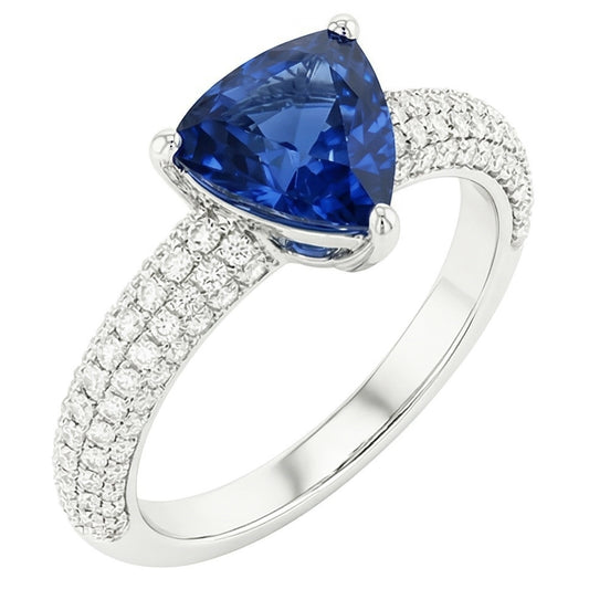 echter trillion diamant 3Karat ring Vorderansicht