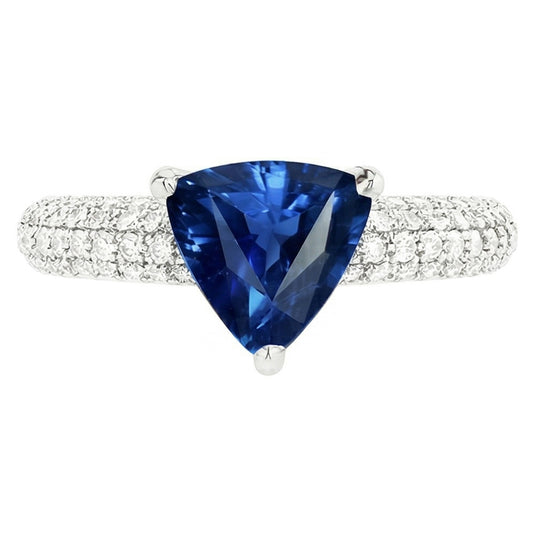 echter trillion diamant 3Karat ring Seitenansicht