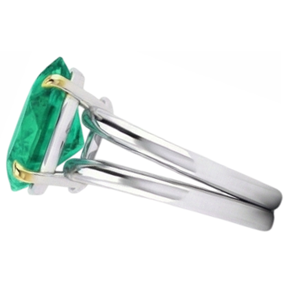 Exquisiter Schmuckstein-Ring 2 Karat – Schrägansicht