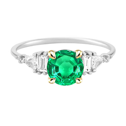 GIA-Zertifiziert Edelstein-Ring – Edler Smaragd 2,50 Karat 14