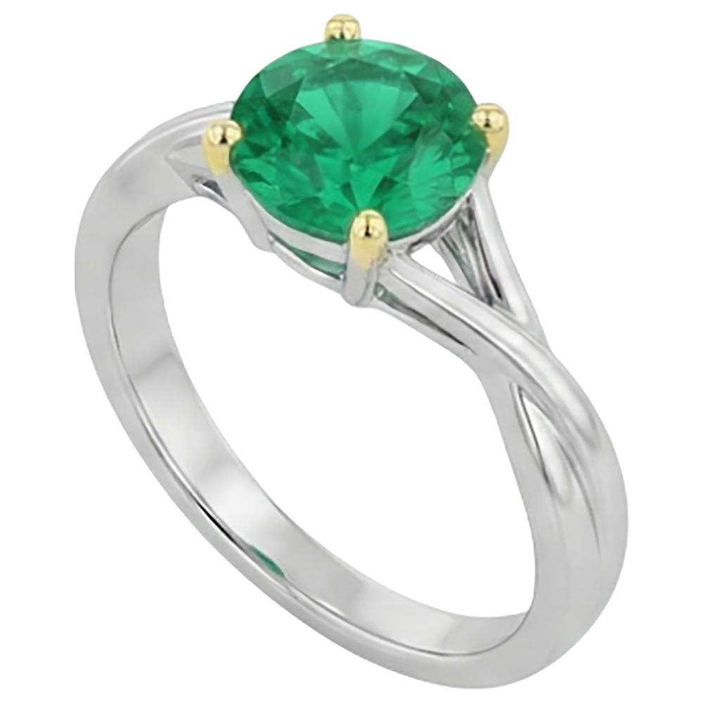 Edler Edelstein-Ring 2 Karat – Profilansicht