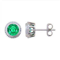 Edler Smaragd GIA-Zertifiziert Gemstone Earring 1 Karat in 14K