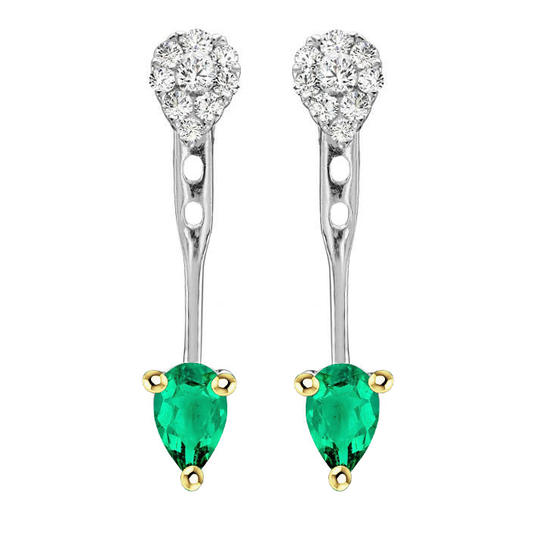 Luxuriöser Kolumbianischer Smaragd Gemstone Earring 1 Karat – Hauptansicht