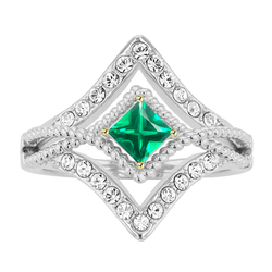 GIA-Zertifiziert Smaragd Schmuckstein-Ring 1 Karat