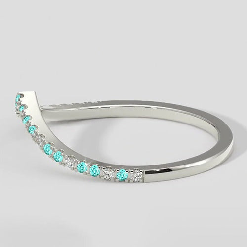 V-förmiger Paraiba-Stapelring