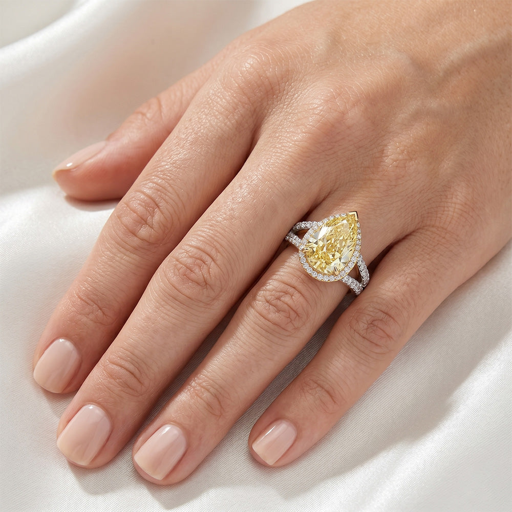 VVS Fancy Gelber Diamant Statement-Ring 4,25 Karat