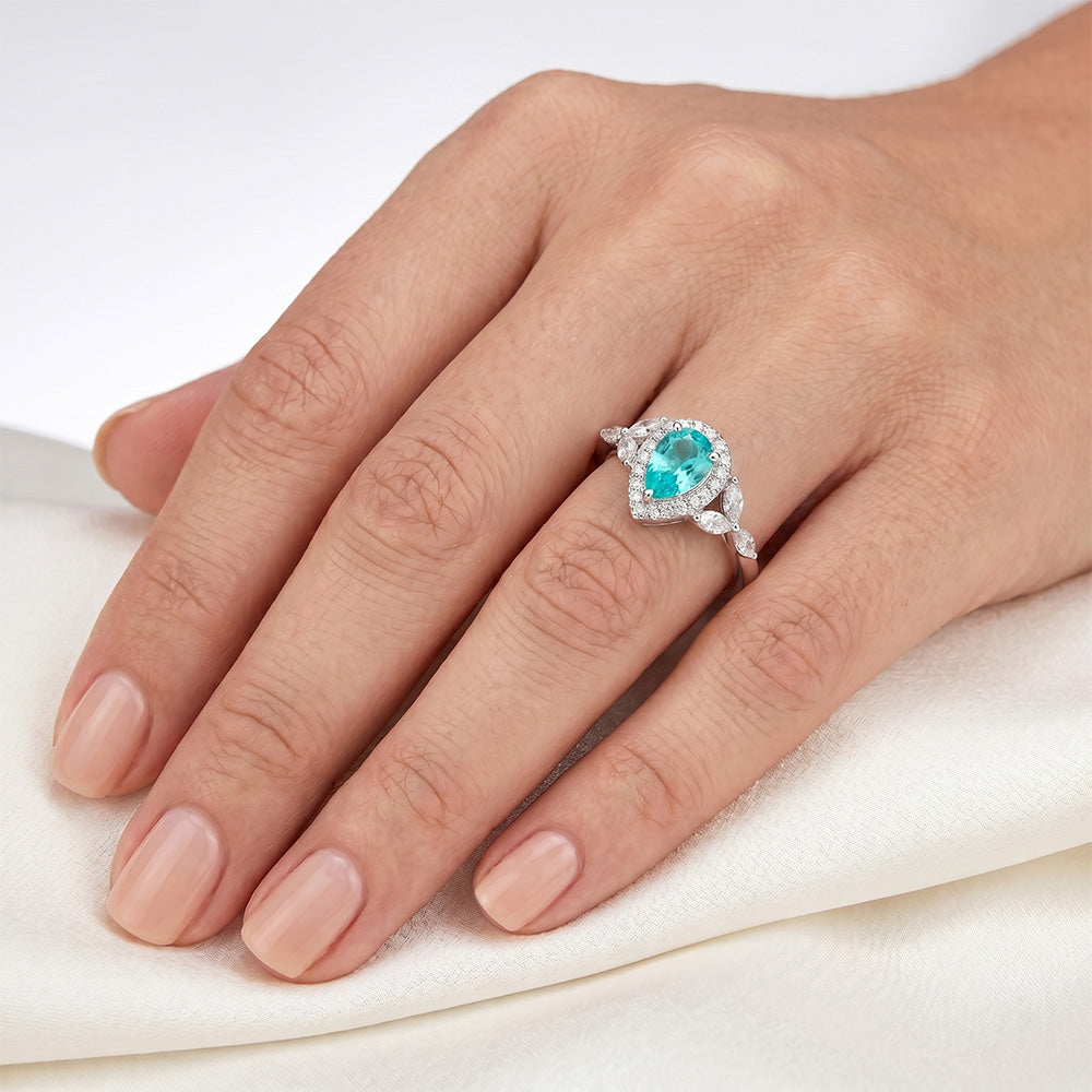 VVS Reinheit Schmuckstein-Ring – Paraiba-Turmalin 2,25 Karat 14K