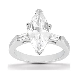 Verlobung Set mit Echt Diamanten im Marquise-Schliff 3.50 ct.