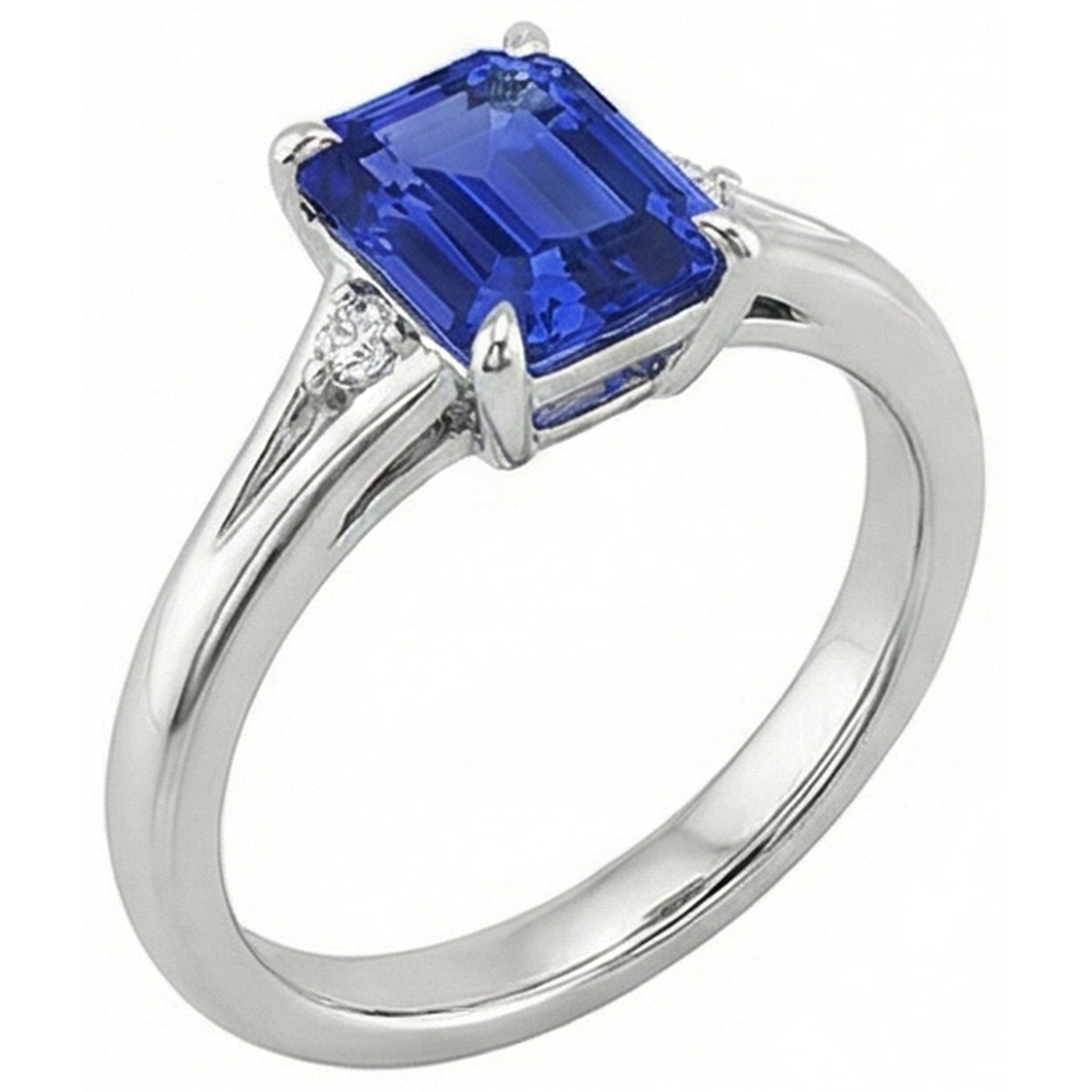 echter round diamant 3.25Karat ring Detailansicht