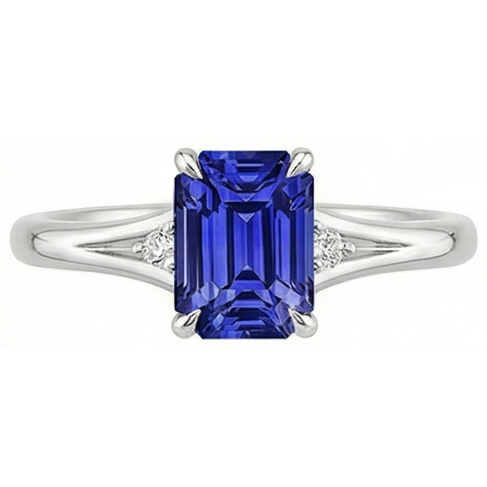 echter round diamant 3.25Karat ring Draufsicht