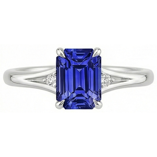 echter round diamant 3.25Karat ring Draufsicht