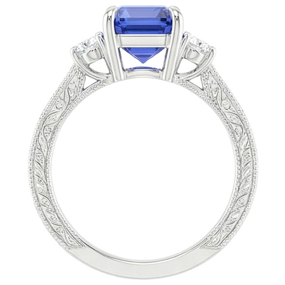 echter round diamant 3.50Karat ring Detailansicht