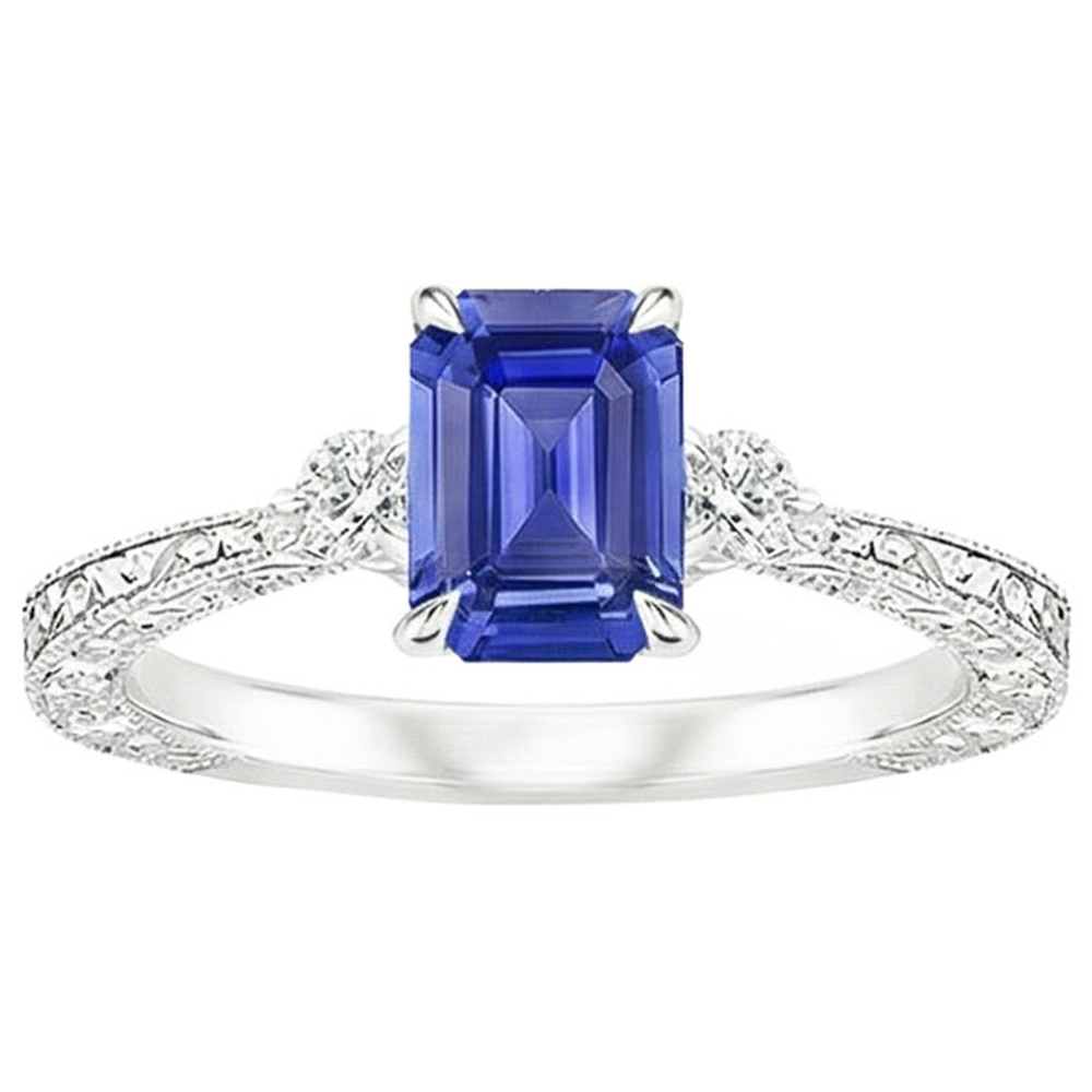 echter round diamant 3.50Karat ring Draufsicht