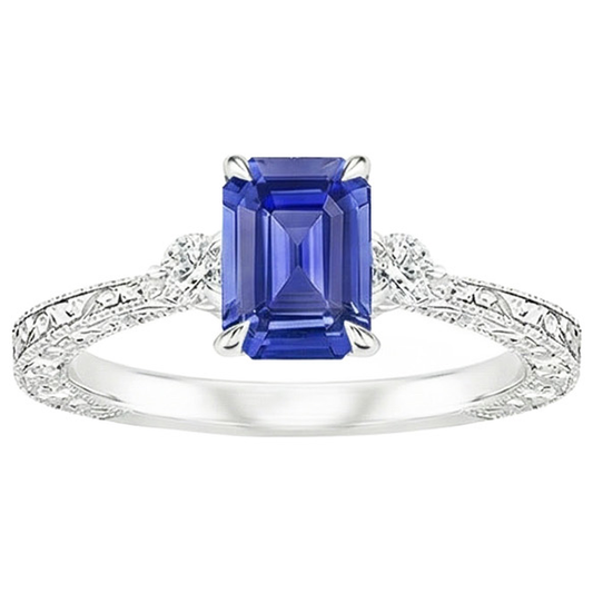 echter round diamant 3.50Karat ring Draufsicht