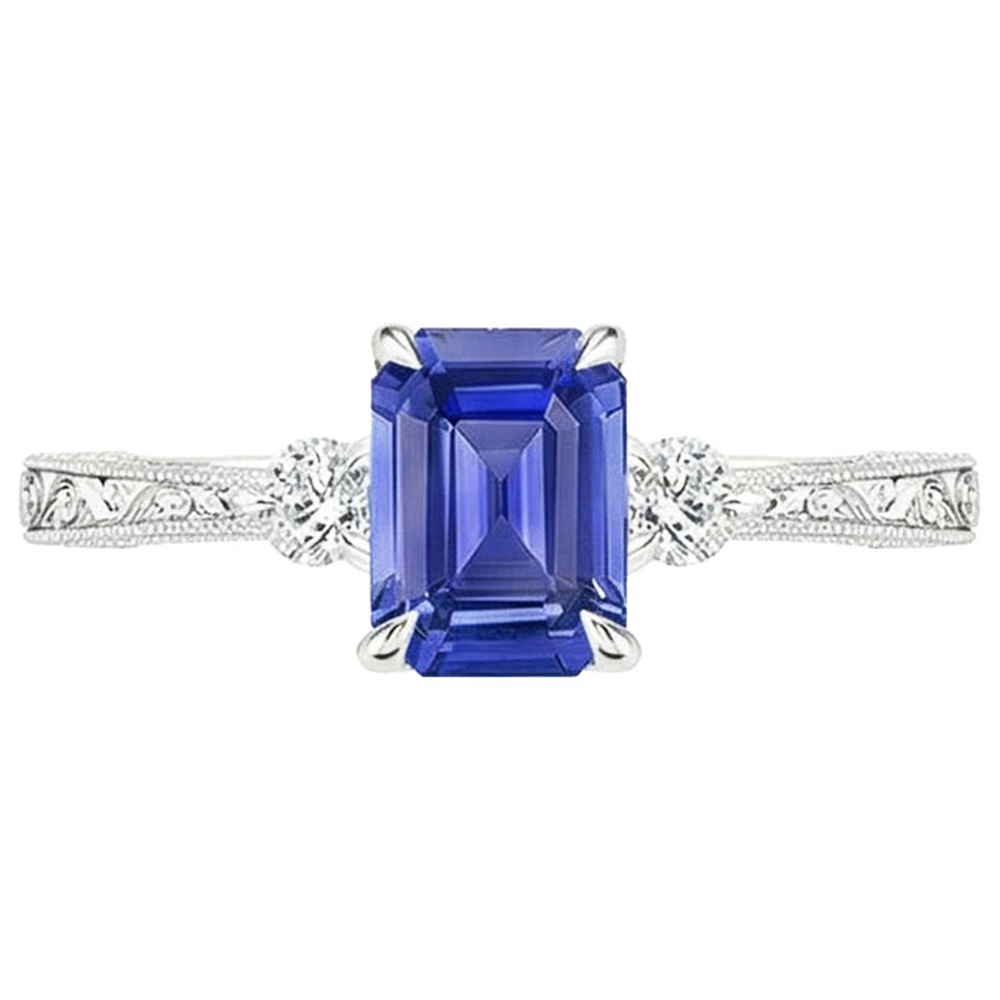 echter round diamant 3.50Karat ring Profilansicht