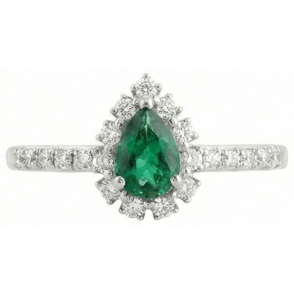 echter round diamant 4.80Karat ring Draufsicht